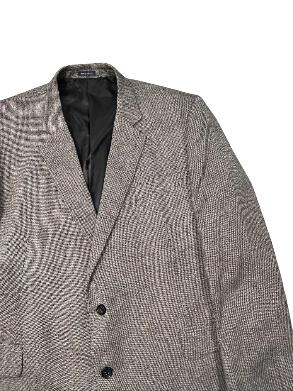 Stafford Merino Wool Gray Black White Men’s 2-Button Sport Coat 50R Classic Fit‎